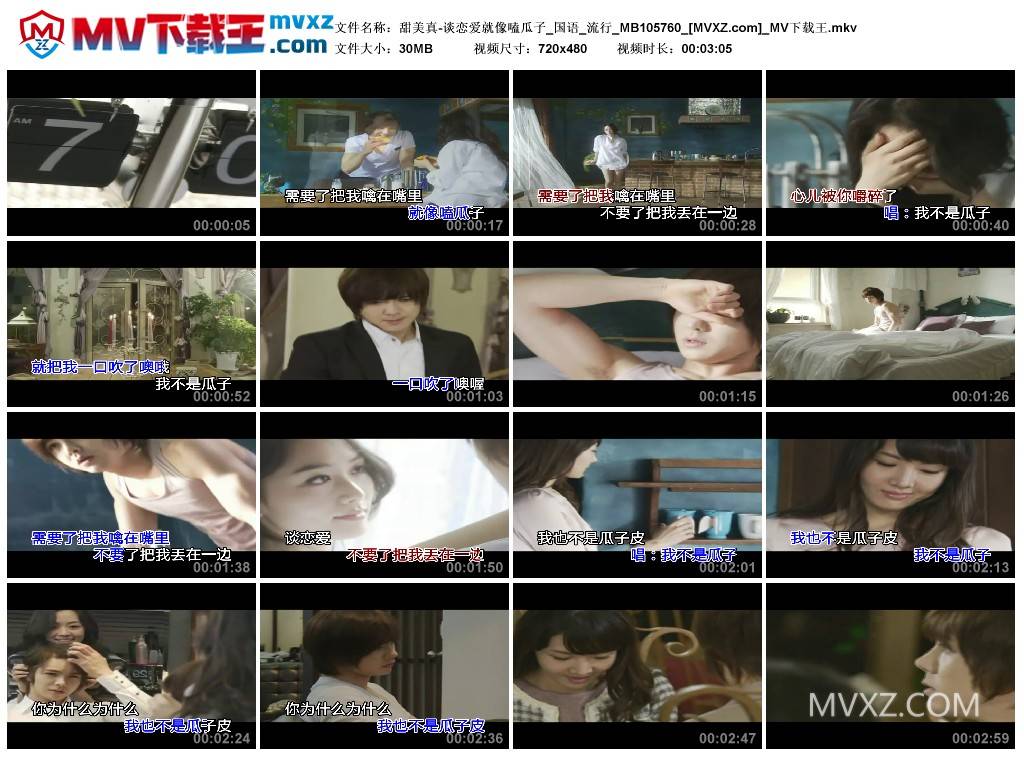 甜美真-谈恋爱就像嗑瓜子_国语_流行_MB105760